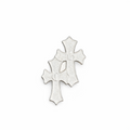 Belico 2 Crosses white metal cap pin para gorra