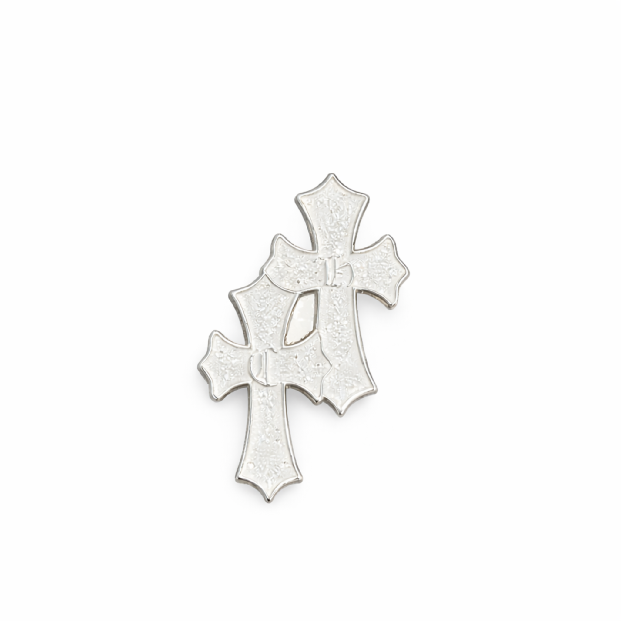 Belico 2 Crosses white metal cap pin para gorra