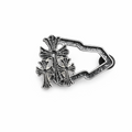 Belico 3 Crosses black glitter metal cap pin para gorr