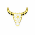 Belico Bull Skull gold metal cap pin para gorra
