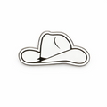 Belico Cowboy Hat white metal cap pin para gorra