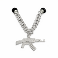 Belico Gun Style silver bling metal cap chain cadena para gorra