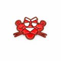 Belico Pink Panther red metal cap pin para gorra
