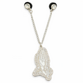 Belico Praying Hands silver bling metal cap chain cadena para gorra