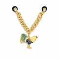 Belico Rooster gold bling metal cap chain cadena para gorra