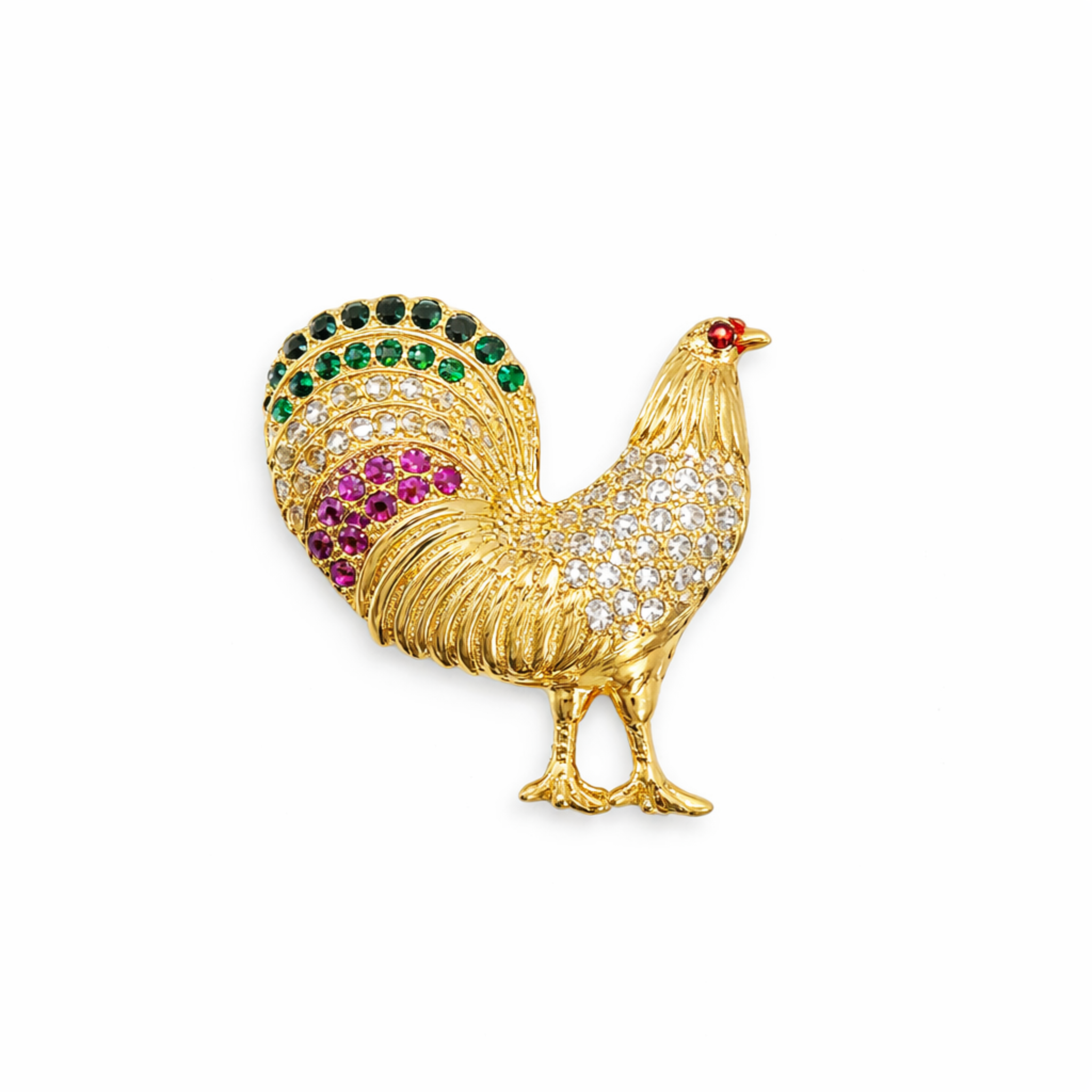 Belico Rooster gold bling metal cap pin para gorra