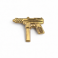 Belico Style Gun gold metal cap pin para gorra