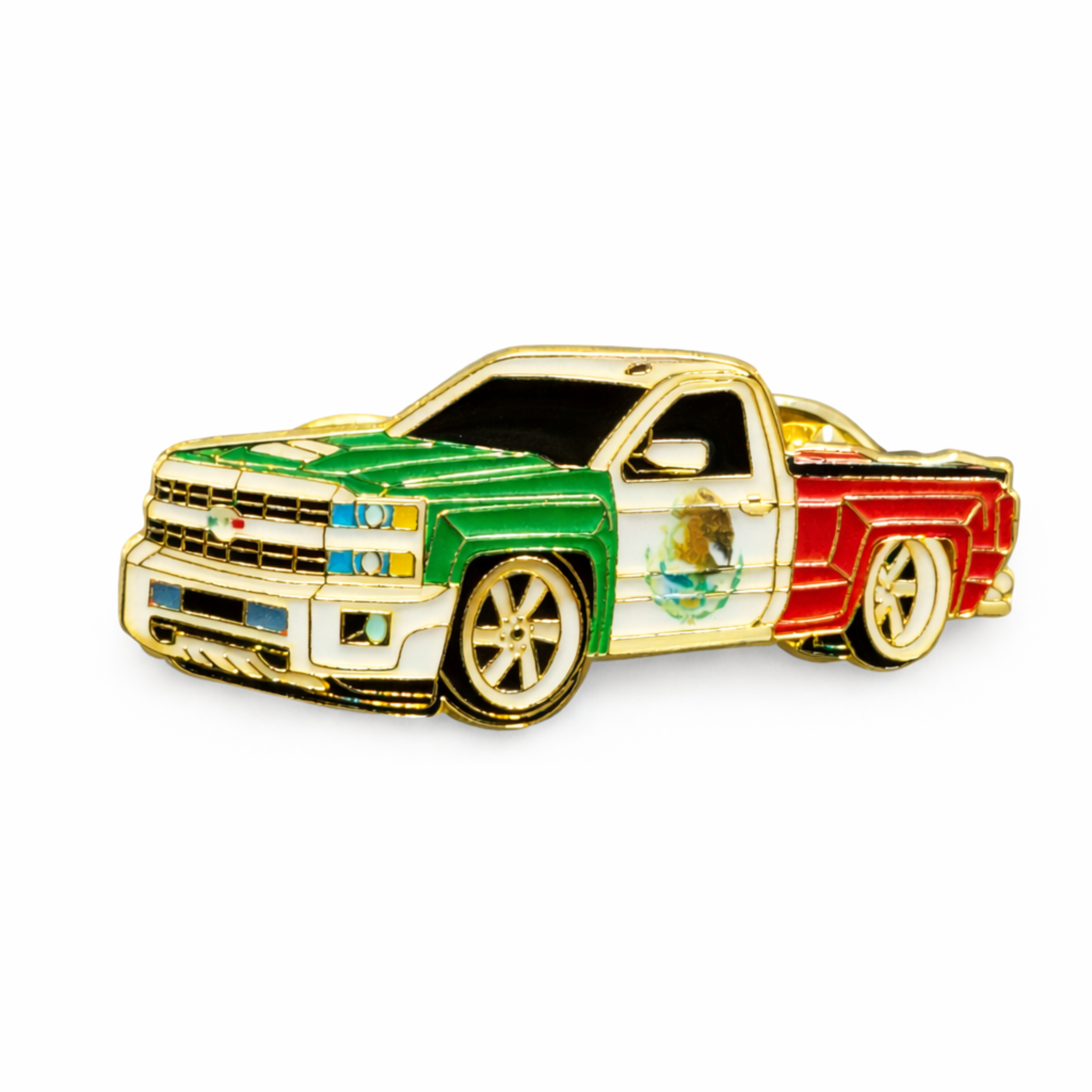Belico Troka Mexico flag tri color metal cap pin para gorra
