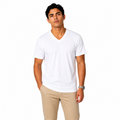 nona v neck t shirt white short sleeve cotton tee