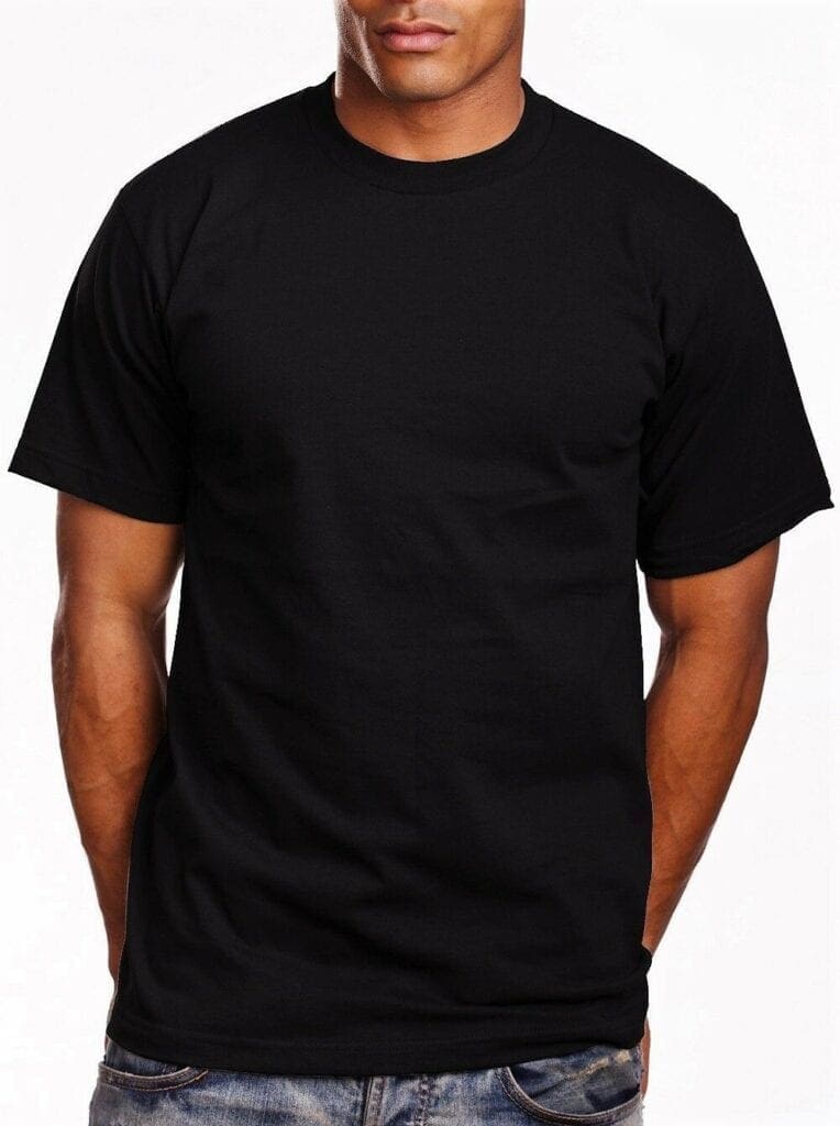 Pro Crux men’s navy short sleeve 100% cotton T-shirt front view